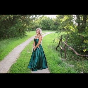 Hunter Green Prom Dress by Camille La Vie